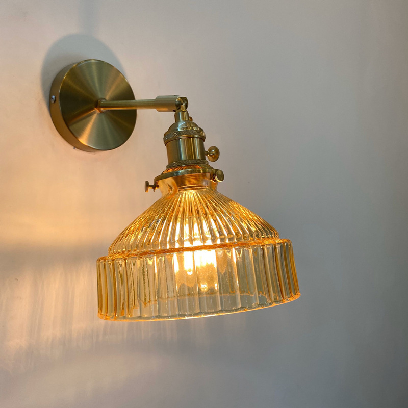винтажный Glass настенный светильник Suitable для скандинавский стиль Hallways Corridors Bedside Areas Bathrooms и As a Mirror светильник
