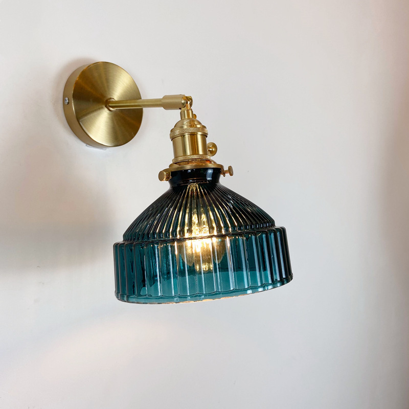 ретро Brass Glass настенный светильник простой современный Perfect для Bedrooms Hallways Creative Background Wall светильник in a скандинавский стиль
