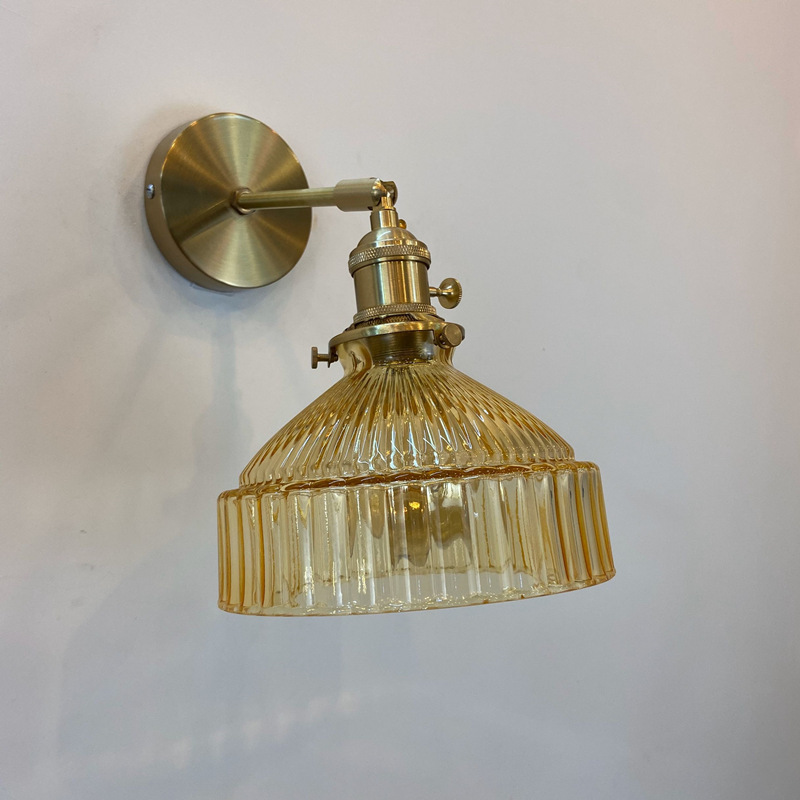 ретро Brass Glass настенный светильник простой современный Perfect для Bedrooms Hallways As a Creative Background Wall светильник in a скандинавский стиль