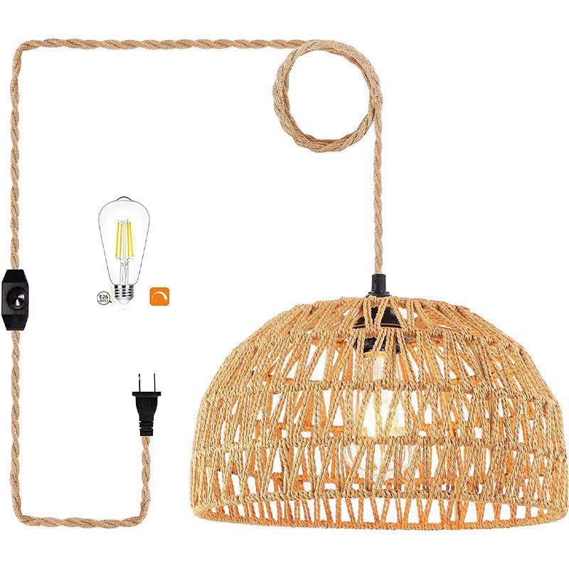 American Headboard настенный светильник of Hemp Rope ручное плетение LED светильник интерьерный крыльцо Switch Twine Home Decoration Rattan настенный светильник