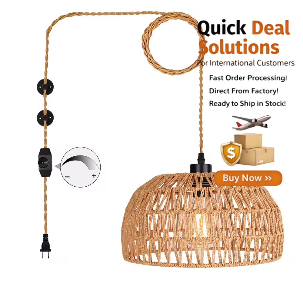 подвесной светильник с Egg Shade и Plug in Cord, для спальня и гостиная Decoration