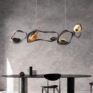 скандинавский Luxury железо Special-shaped Long люстра Home современный Decor AC Led подвесная лампа бар Dining гостиная Designer освещение