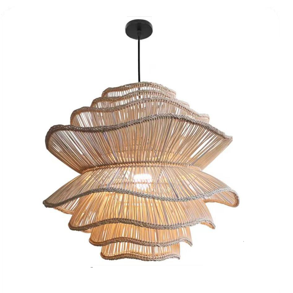 Modern Handcrafted Rattan Pendant Lights for Villa Garden Luxury Home Decoration Hanging Fixtures