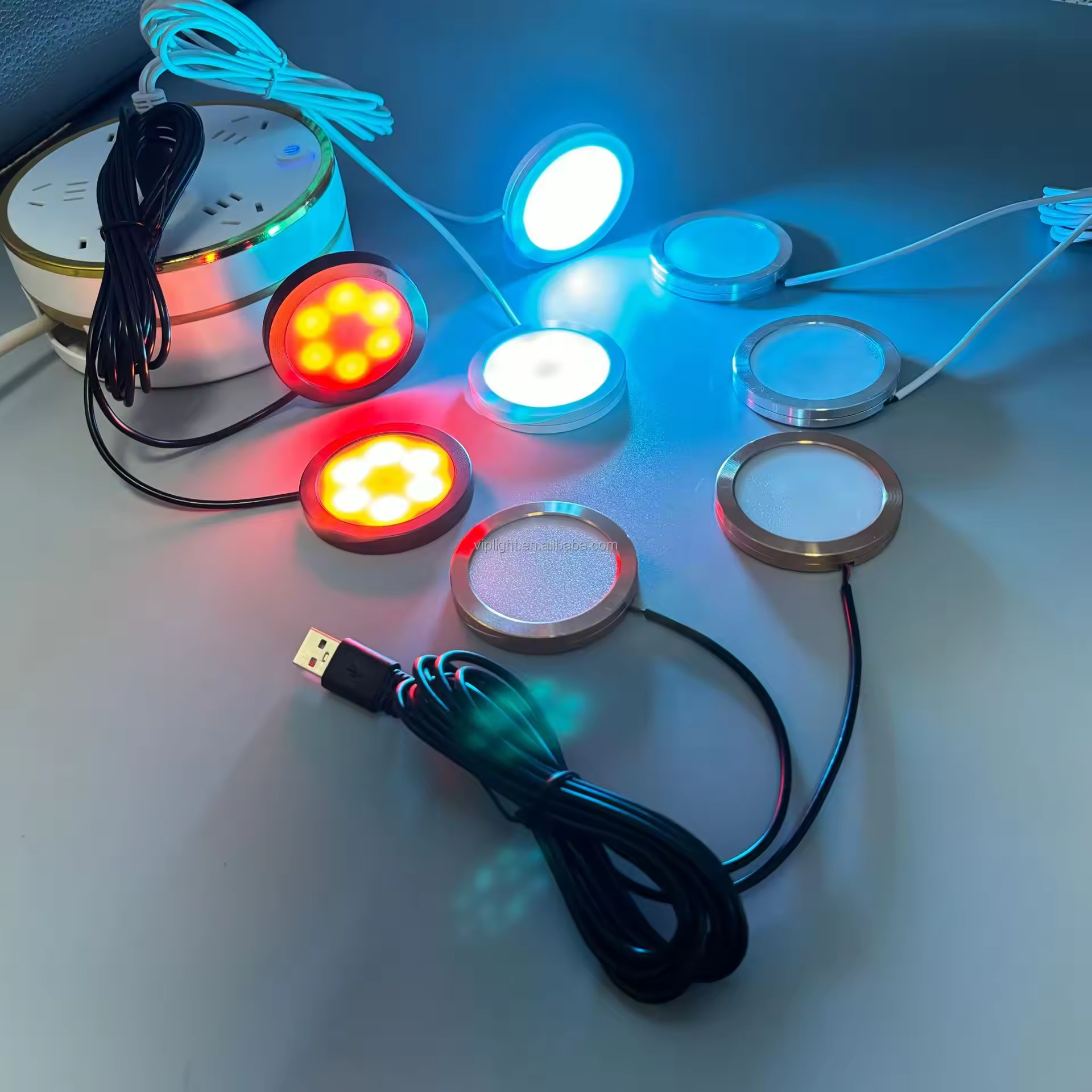 современный USB Ultra-Thin LED Spotlights 5V IP33 накладной для Display Cabinet Wine Cabinet светильники