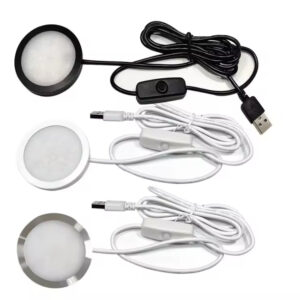 круглый Ultrathin LED светильник Base USB 5V 12 Cabinet светильник Puck светильник Warm White RGB цвет пластиковый спальня Toy Figurine 3D Model
