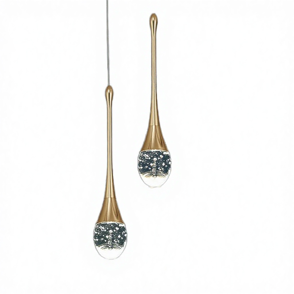 Post-современный Luxury чёрный Minimalist Teardrop лампа Single LED Bubble хрустальный Hanging светильник для спальня Bedside отель Corridor