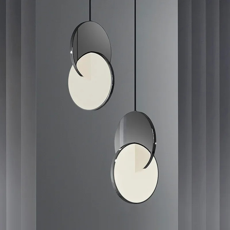 современный LED ресторан бар Counter подвесные светильники Art Minimalist спальня Bedside Background Wall Decor Hanging лампа