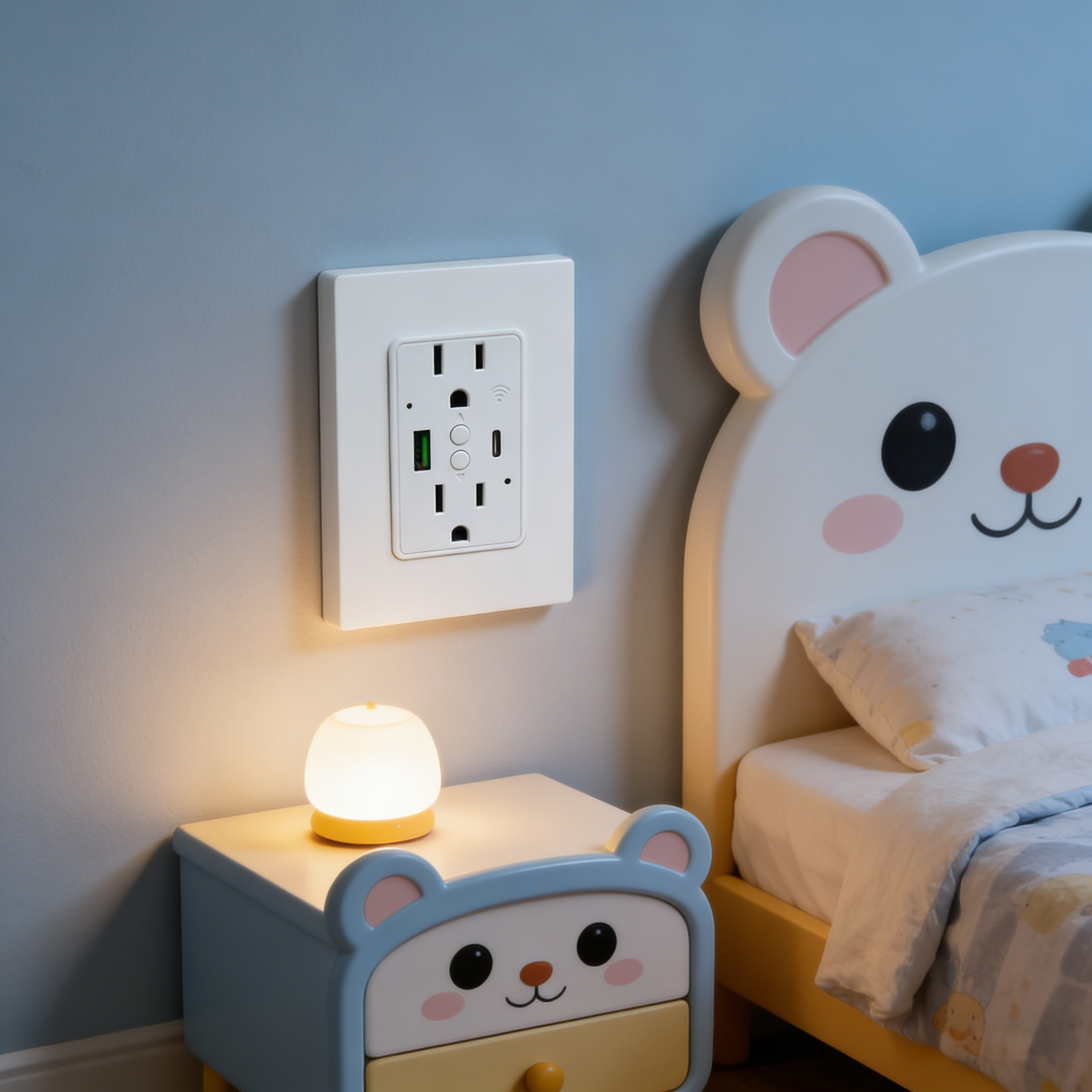 Us Standard умный настенная розетка Pd20W Wifi Module для дома офис отель спальня спальня гостиная Safe умный Charging Plug