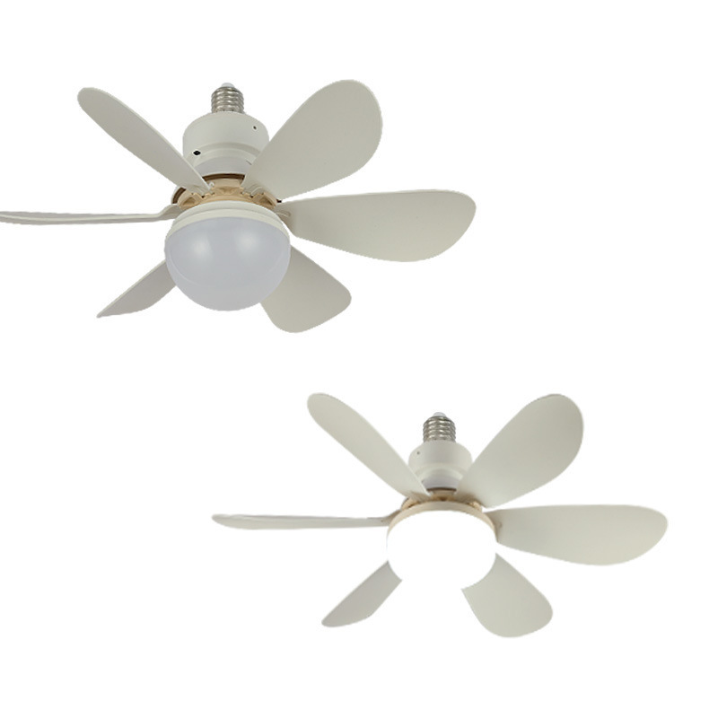 E27 6 Blades Ceiling Fan Light 30W Dimmable 3000K-6500K With Remote Control for Home Bedroom Living Room