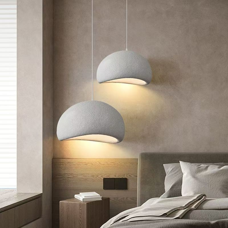 Cream стиль подвесной светильник Unique Rough Concrete Surface Hanging лампа для гостиная Study спальня Dining Island Home Decor