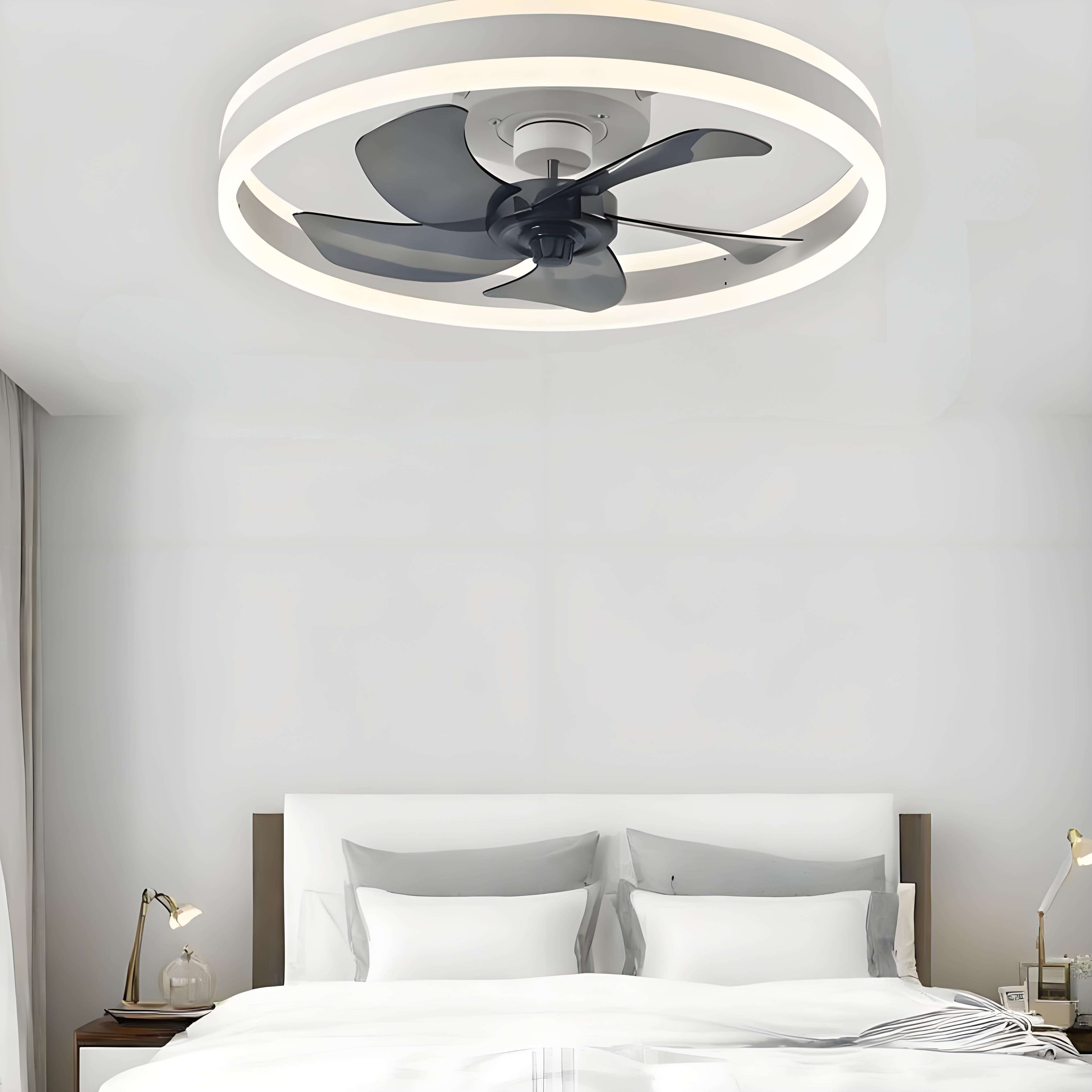 White 15.7 Inches Low Voltage потолочный Fan с лампа Energy Saving Quiet для спальня гостиная Kids Room Decoration