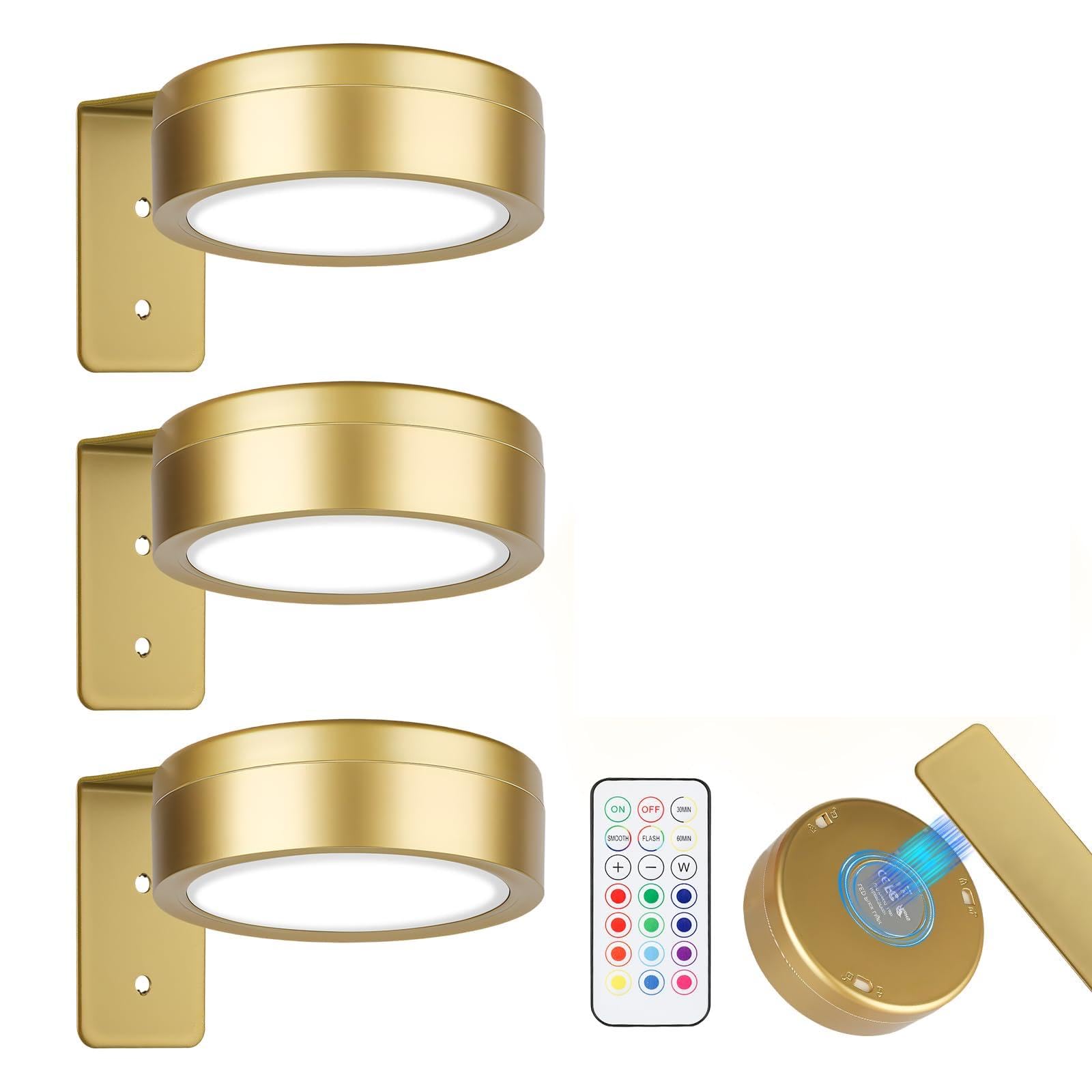 LED даунлайт 3 цвет RGB регулируемый Picture настенный светильник Hockey Puck UltraThin Closet светильник перезаряжаемый Remote Controlled