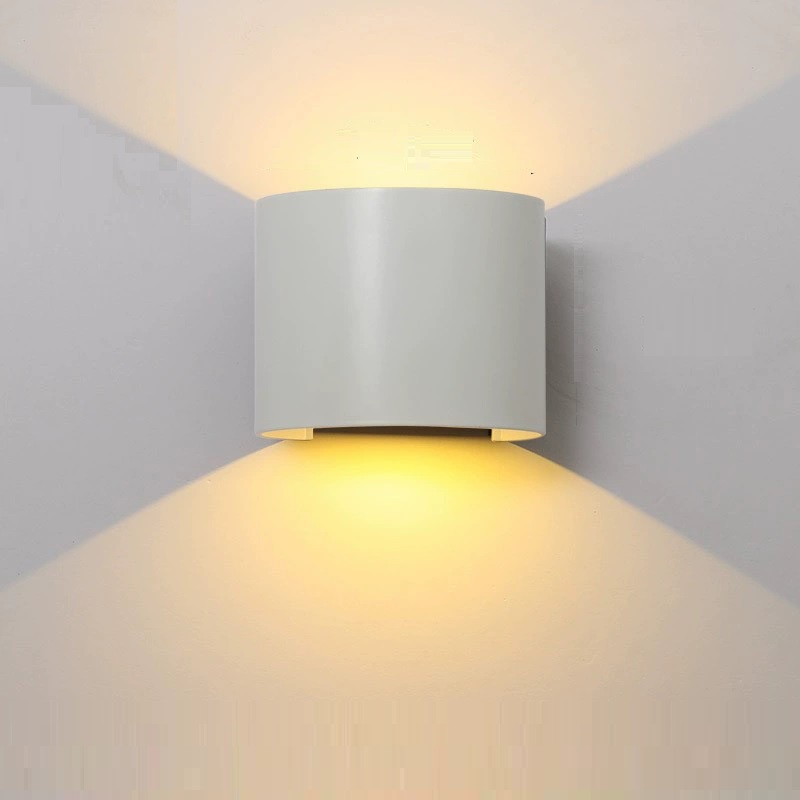 6W Semi-circular White уличный настенный светильник
