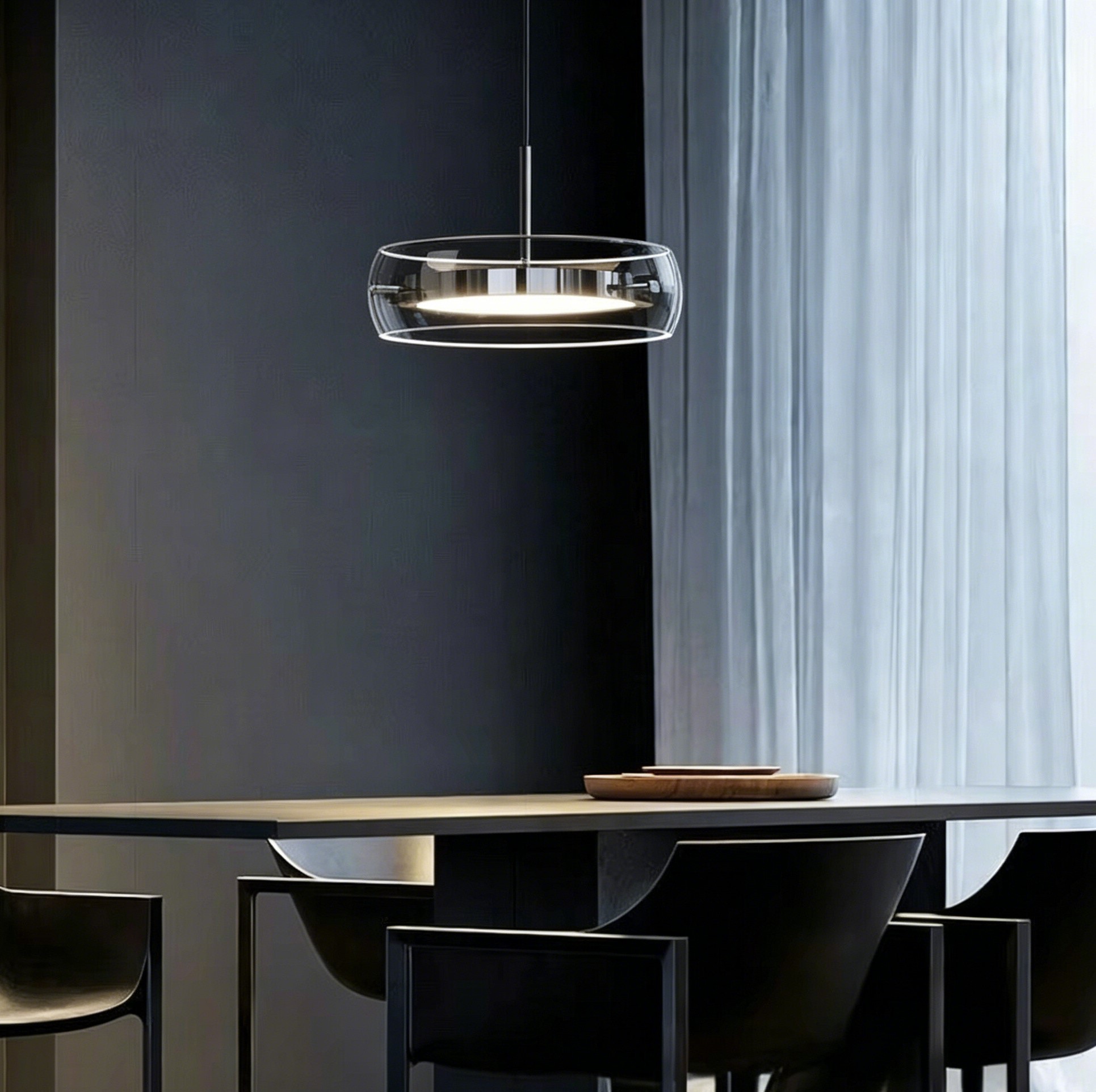 современный Luxury спальня люстра с хрустальный Design LED регулируемая высота железо Frame Small Glass подвесной светильник