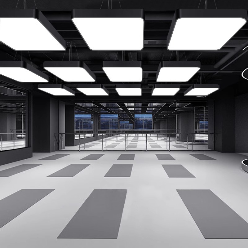 современный Minimalist железо LED подвесной светильник с квадратный Design 6000K для Studio офис Malls Supermarkets Retail Stores