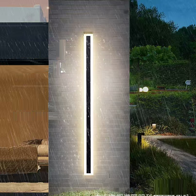 40cm современный водонепроницаемый уличный Long Strip LED настенный светильник Garden крыльцо Sconce светильник Garden Wall светильник