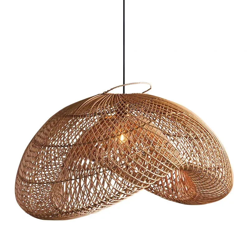 Southeast Asian стиль Hand Woven Rattan светильник подвесной лампы Ideal для Living Rooms Bedrooms Dining Areas Guesthouses Tea Rooms