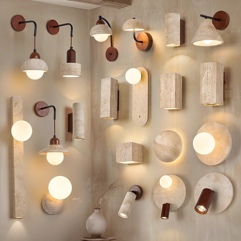 Luxury LED Bedside лампа Wall светильник с Warm светильник Huangstone Shade-Home отель Use спальня гостиная коридор