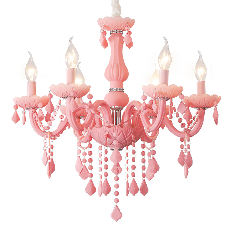 pink люстра K9 хрустальный подвесной Decor Multicolored Shade потолочный светильник спальня гостиная освещение подвесной светильник