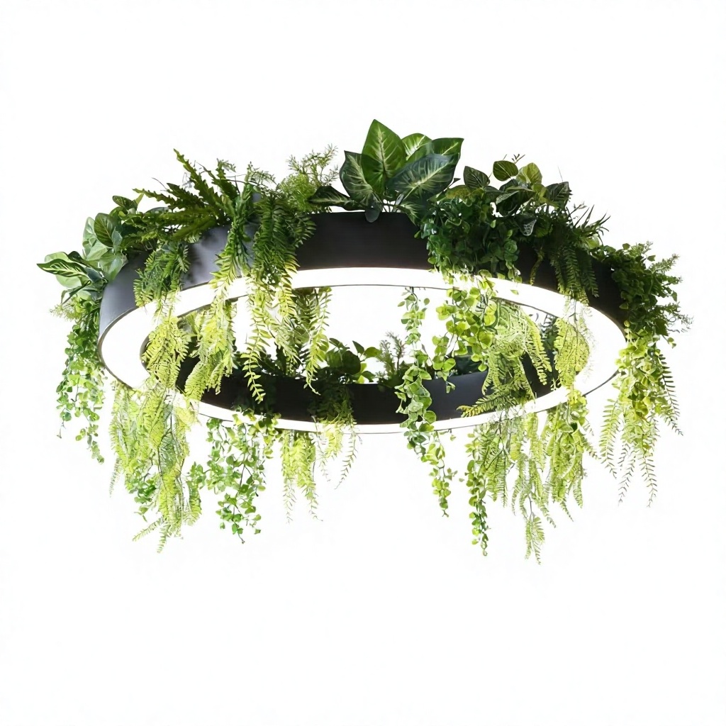 Forest стиль Circular растение подвесной LED светильник с пульт ДУ для Supermarkets Offices Shops Restaurants Exhibition halls