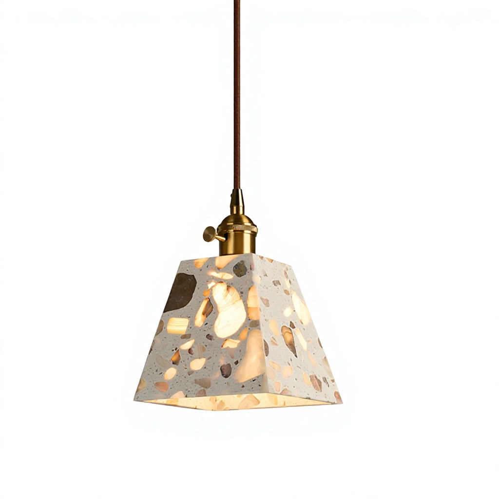 Wabi-sabistyle современный Minimalist Wood Yellow Cave Stone LED подвесная лампа регулируемая высота Translucent Shade для спальня коридор
