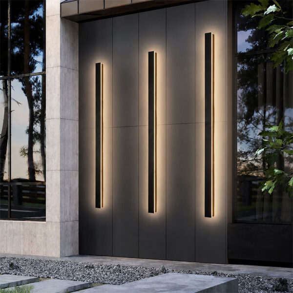 IP65 водонепроницаемый современный LED уличный Wall светильник 6W 27W AC110 240V Long линейный Strip настенный светильник 3000K 4000K 6000K Garden Villa крыльцо