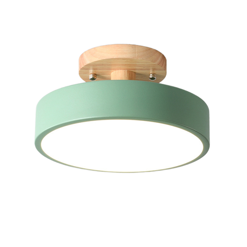 Macaron потолочный светильник 18cm IP44-4 цвета тройной цвет Temperature 13W LED Wood & железо коридор Entrance спальня