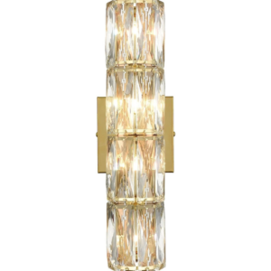Share Crystal Wall Sconce 4-Light Wall Mounted Light Modern Gold Sconce Wall Light