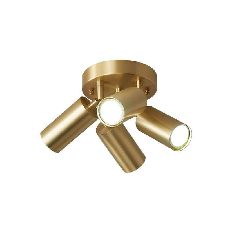 Postmodern стиль потолочная лампа спот железо Gold 2/3/4Heads AC Energy Saving регулируемый Direction для проход Corridor Store