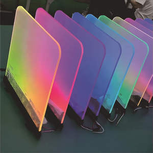RGB Rainbow LED Acrylic светильник Guide Panel, High-Transparency Edge-Lit Backlight Sheet индивидуальный Size для бар KTV Stage Club отель