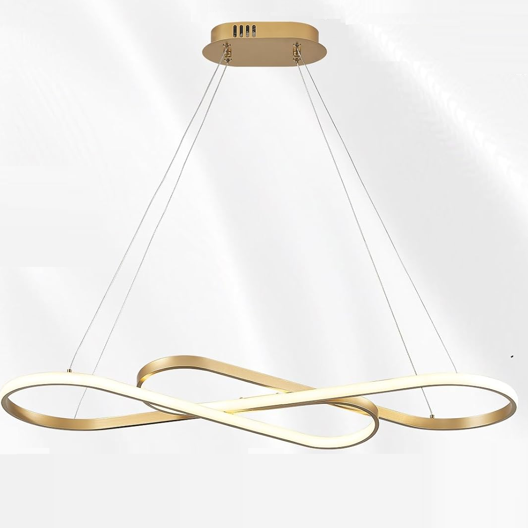 современный LED люстра Gold диммируемый LED подвесной светильник для столовая светильник Over Table современный кухня Island освещение