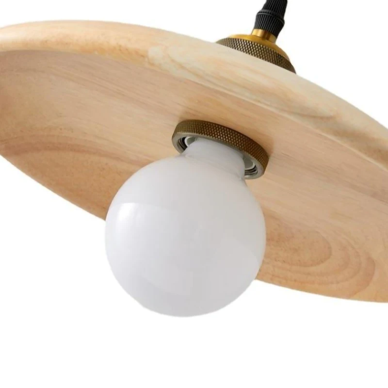 Japan стиль Brown Wood подвесной светильник ретро LED Hanging лампа Chandeliers интерьерное освещение Room Decor Living спальня Kitchens