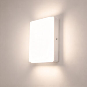 LED уличный светильники квадратный чёрный White