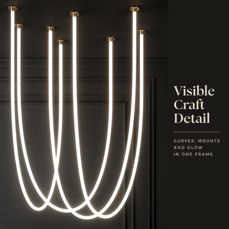 Minimalist LED подвесной светильник гибкий Silicone линейный Hanging лампа для гостиная современный домашнее освещение DIY Shape