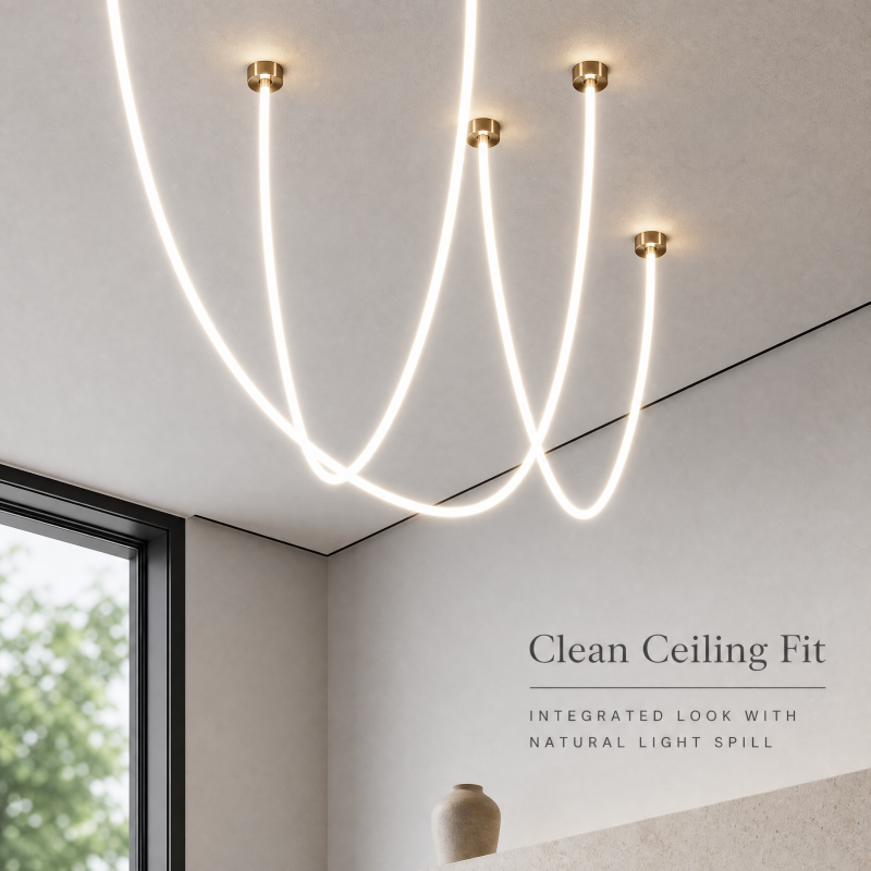 современный LED линейный подвесной светильник гибкий Silicone Strip лампа люстра для бар столовая Creative DIY Hanging светильник