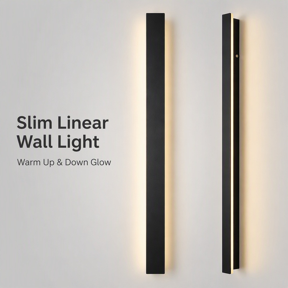 IP65 водонепроницаемый LED Wall светильник уличный современный линейный Long Strip Sconce Garden Villa крыльцо Exterior Wall Mounted освещение