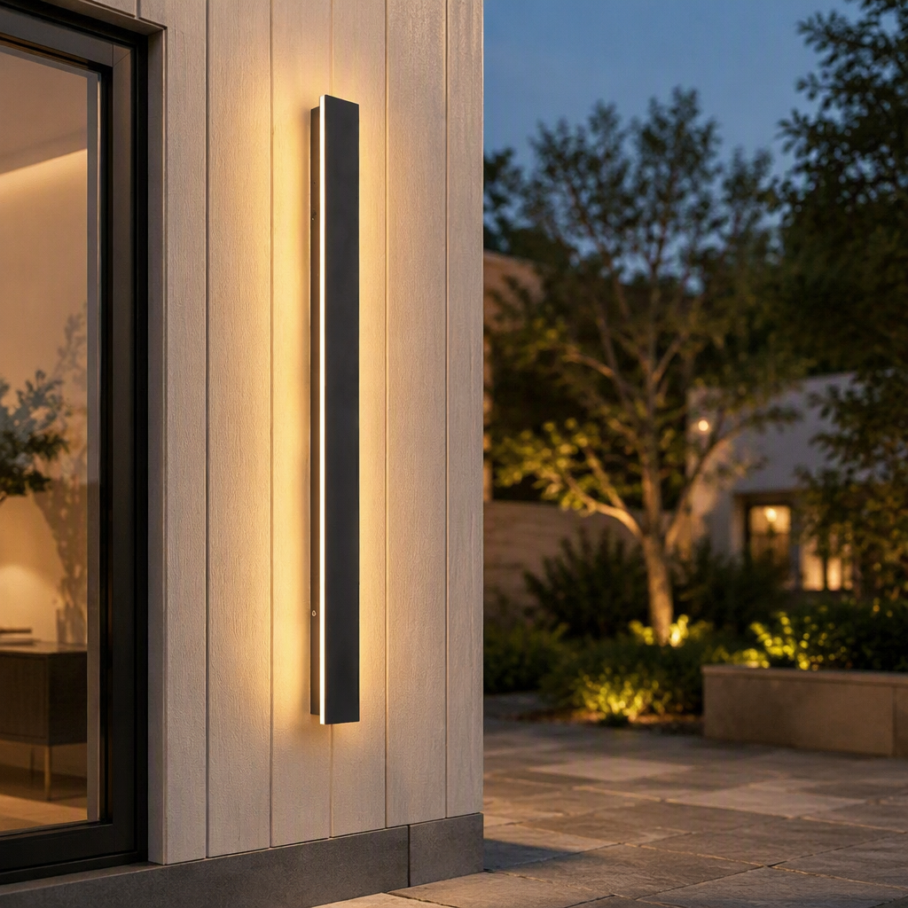 Long Strip LED Wall светильник уличный водонепроницаемый IP65 современный Minimalist Sconce Villa Courtyard Garden Exterior Wall Mounted лампа
