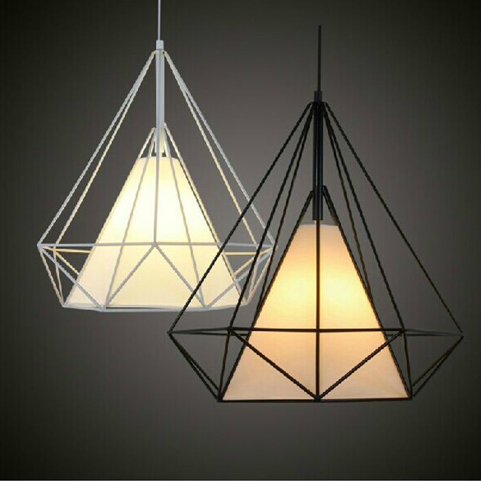 ретро стиль винтажный потолочный Pedant светильник Bird Cage Shape Lampshade подвесная лампа для кухни