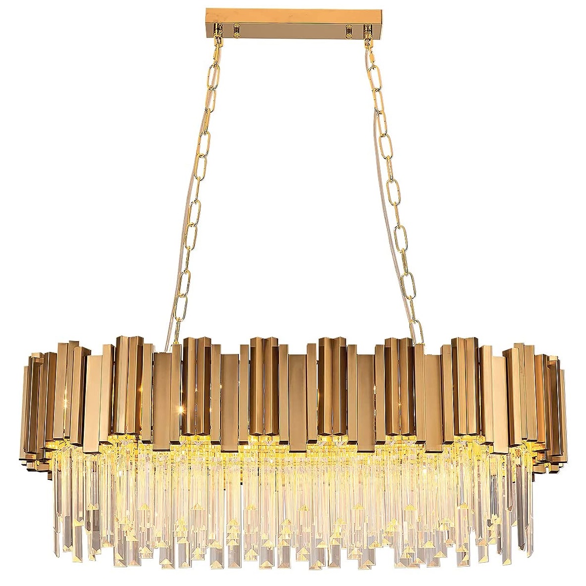 LED подвесной светильник 21 светильники современный Silver Canpoy Transparent хрустальный Waves потолочный освещение светильники