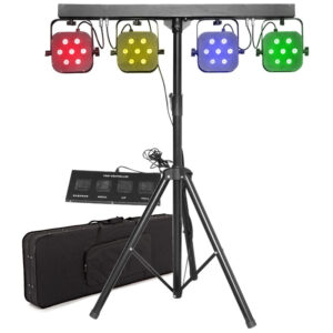 Portable Dj Par светильник Stage Led Disco светильники Dj Equipment Gig бар Luces Para Discoteca Tricolor 4 Par System с Stand