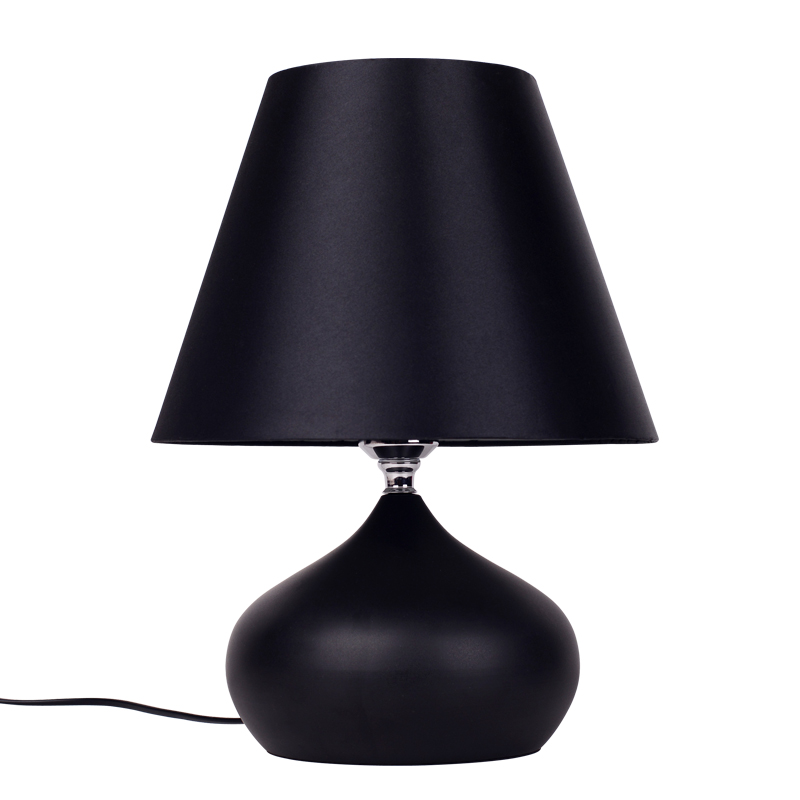 Nordic Bedroom Bedside Lamp Mini Black Table Lamp with Shade