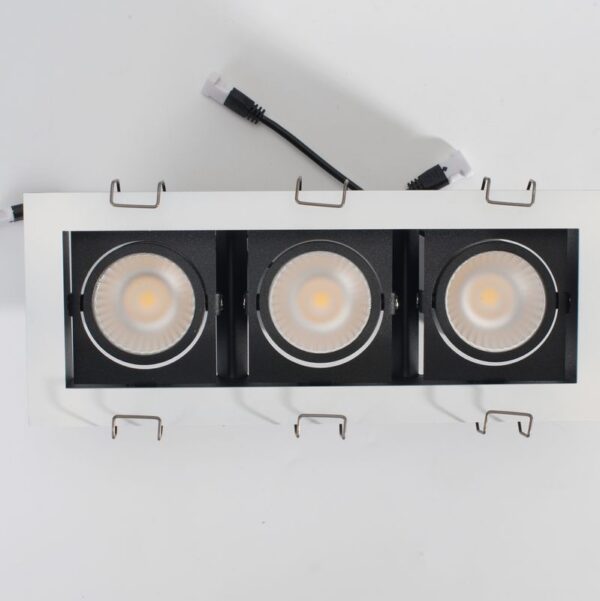 отель Club 18w 30w встраиваемый прямоугольный регулируемый светильник Flashing Strobe Narrow Trim чёрный потолочный Grille светильник