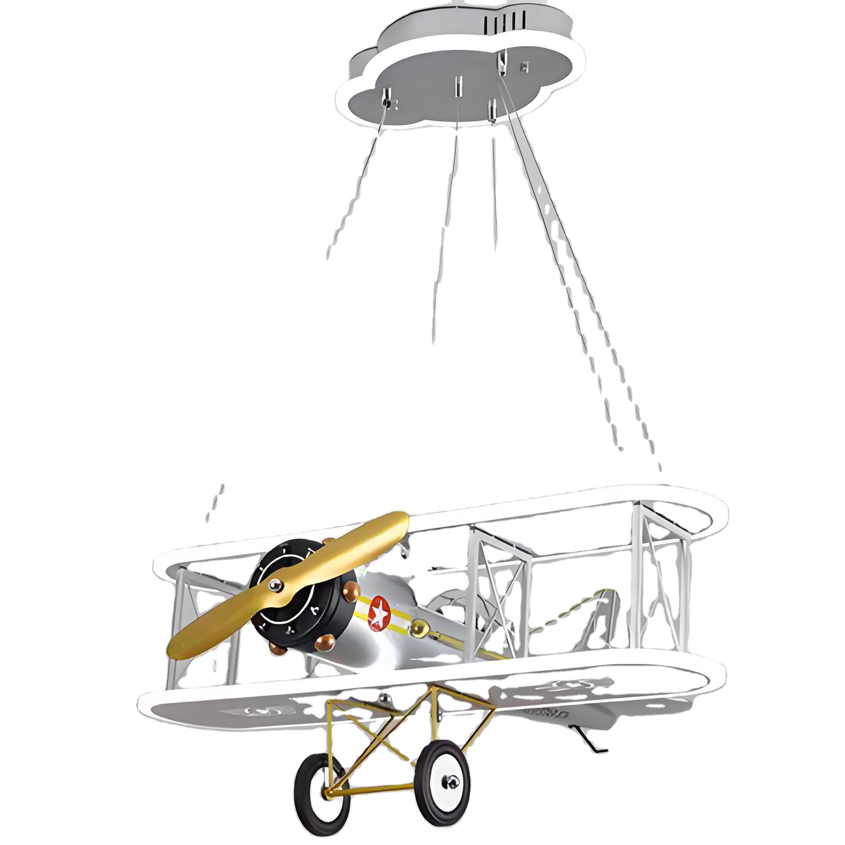 скандинавский Airplane Glider Shaped подвесные светильники Hanging лампа светильник для Children спальня Glass Plane интерьерное освещение