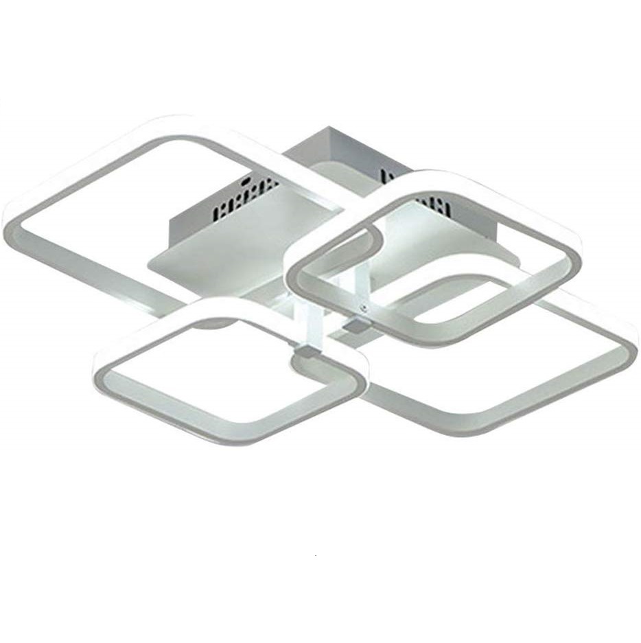 современный Design Ultra Thin Semi Flush потолочный светильник с 2/4/6/9 квадратный Ring Led потолочная лампа светильники