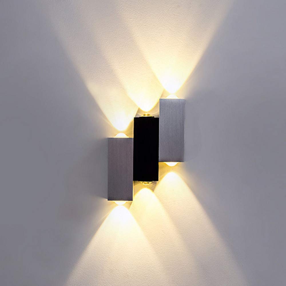 LED Wall светильник современный интерьерный Wall освещение 6W Brushed Aluminium up Down Wall светильники для гостиная спальня кухня Sconce