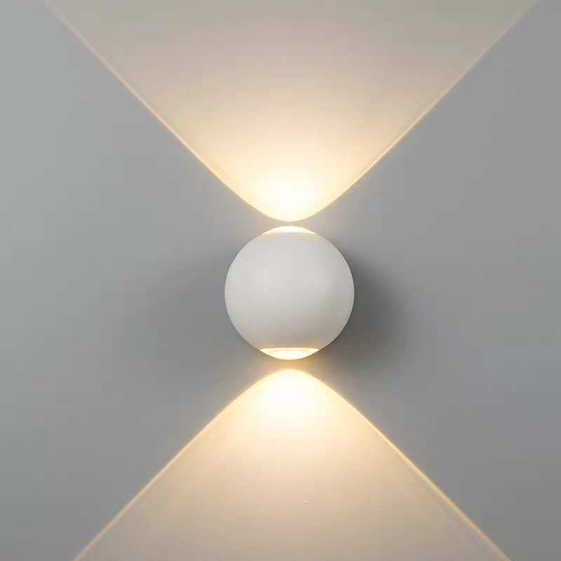 современный LED Wall светильник 6 Watt Up-down освещение IP65 чёрный White Globe настенный светильник