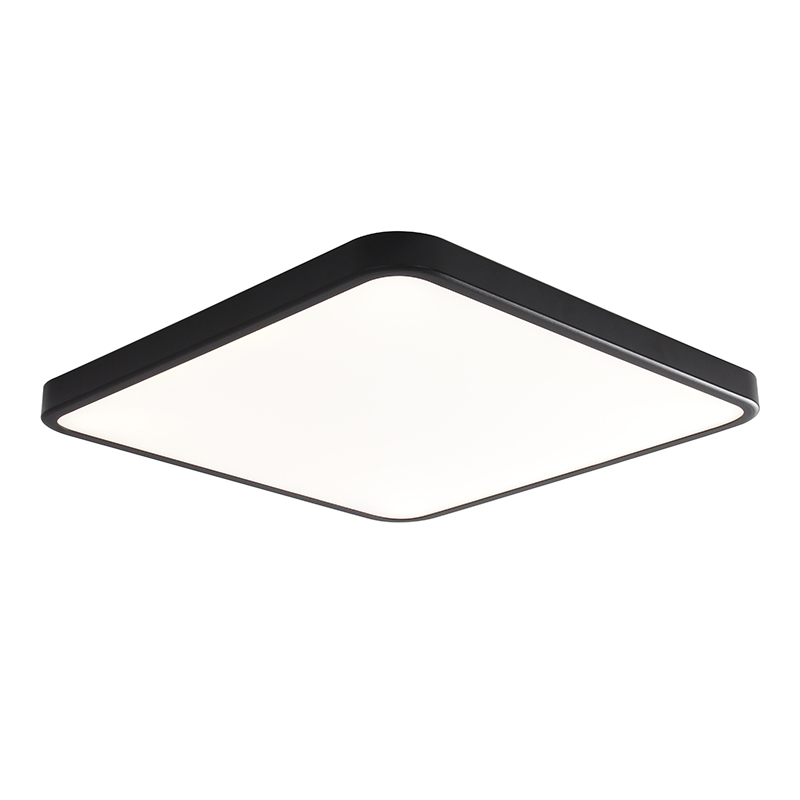 современный Ultra-slim чёрный квадратный LED потолочные светильники Fitting Acrylic железо Metal потолочная лампа освещение