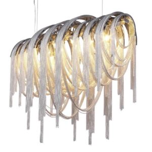 Modern Tassel Chain Dining Living Room Hotel Cord Pendant Chandelier