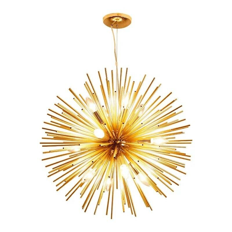 25 Inch Wide Inch Astra Sputnik Satellite подвесной светильник Gold Spike люстра Starburst лампа 12 светильник (Rod)